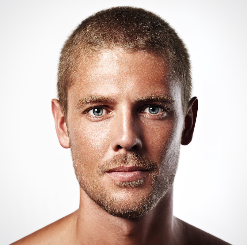 Face up-close image of young man